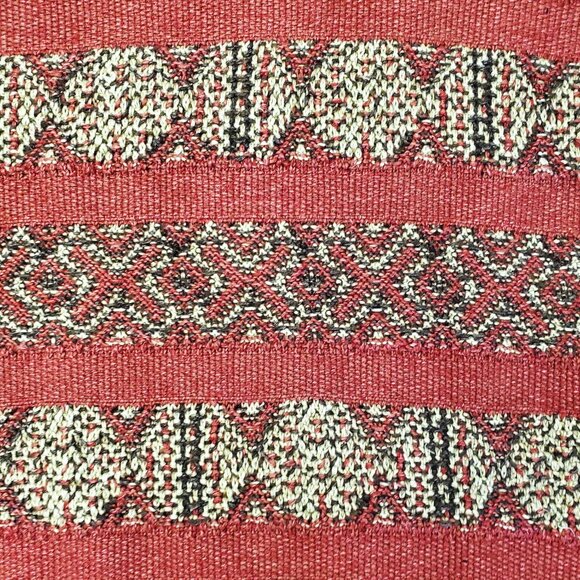 RRL Ralph Lauren Red Intarsia Knit Linen 1930's Blanket Shawl Collar Sweater M - Picture 5 of 10